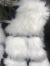 Chaquetas de piel sintética sin mangas para mujer, chaleco largo de piel de zorro de imitación, chaqueta de felpa gruesa y cálida de talla grande a la moda para invierno