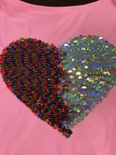 Ropa de playa con corazón de lentejuelas para niños, bañador de una pieza, Monokini, 2020