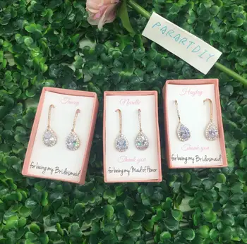 customize text wedding Bridesmaid maid of honor proposal teardrop crystal Necklace dangles earrings set flower girl gifts
customize text wedding Bridesmaid maid of honor proposal teardrop crystal Necklace dangles earrings set flower girl gifts