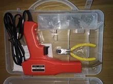 Grapadora caliente de 50W, máquina de soldadura de plástico PVC, Kit de reparación de garaje, reparación de parachoques, soldador de plástico práctico