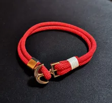 NIUYITID 2019 nueva cuerda de hilo rojo pulseras de mujer brazalete de ancla de encanto pirata en la mano
