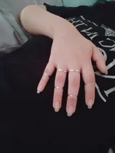 Modyle-anillos para articulaciones de diseño sencillo para mujer, conjuntos de anillos para articulaciones de Color dorado y plateado Vintage, joyería coreana