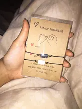 Charmsmic-Pulseras de la amistad de Color plata Vintage para amantes, brazaletes hechos A mano con tarjeta de deseos, venta al por mayor