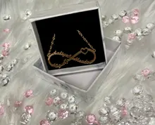 Collar con colgante personalizado de nombre para hombre y mujer, cadena de acero inoxidable dorada, placa con nombre de pareja personalizada, regalo de joyería con corazón