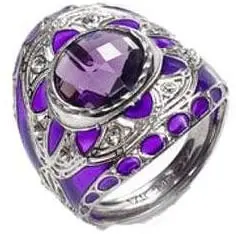 Ring Viceroy Silver Rhodium plated with zircons color amethyst and white color measure Adjustable 16 to 18
Ring Viceroy Silver Rhodium plated with zircons color amethyst and white color measure Adjustable 16 to 18