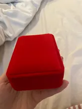 Caja de almacenamiento de joyería de boda, anillo de terciopelo rojo increíble, pendientes, collar, colgante, pulsera, organizador de almacenamiento, caja de regalo