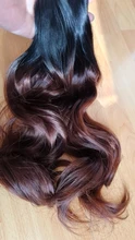 Negro oro cabello ombré ondulado pelo mechones de pelo sintético extensiones de cabello teje 2 unids/pack tramas de cabello