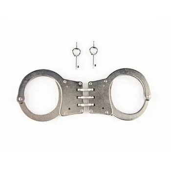 Professional Police Handcuffs Hinged Clamp Military Stainless Steel Metal Key Chrome-Nickel Plated Steel DOUBLE LOCKED HINGED 
Professional Police Handcuffs Hinged Clamp Military Stainless Steel Metal Key Chrome-Nickel Plated Steel DOUBLE LOCKED HINGED
