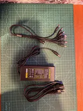 Escam-Adaptador de fuente de alimentación DC 12V 5A, 8 cables de alimentación divididos para cámara de seguridad CCTV DVR analógicos AHD TVI CVI, sistemas de cámara DVR