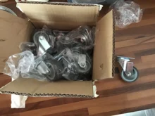 8 unids/set de ruedas para muebles de 50mm ruedas de ruedas giratorias con 360 grados de la placa superior ruedas de sillas de oficina