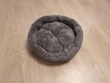 pawstrip Soft Plush Winter Dog Bed Round Cat Bed Warm Puppy Cushion Chihuahua Teddy Small