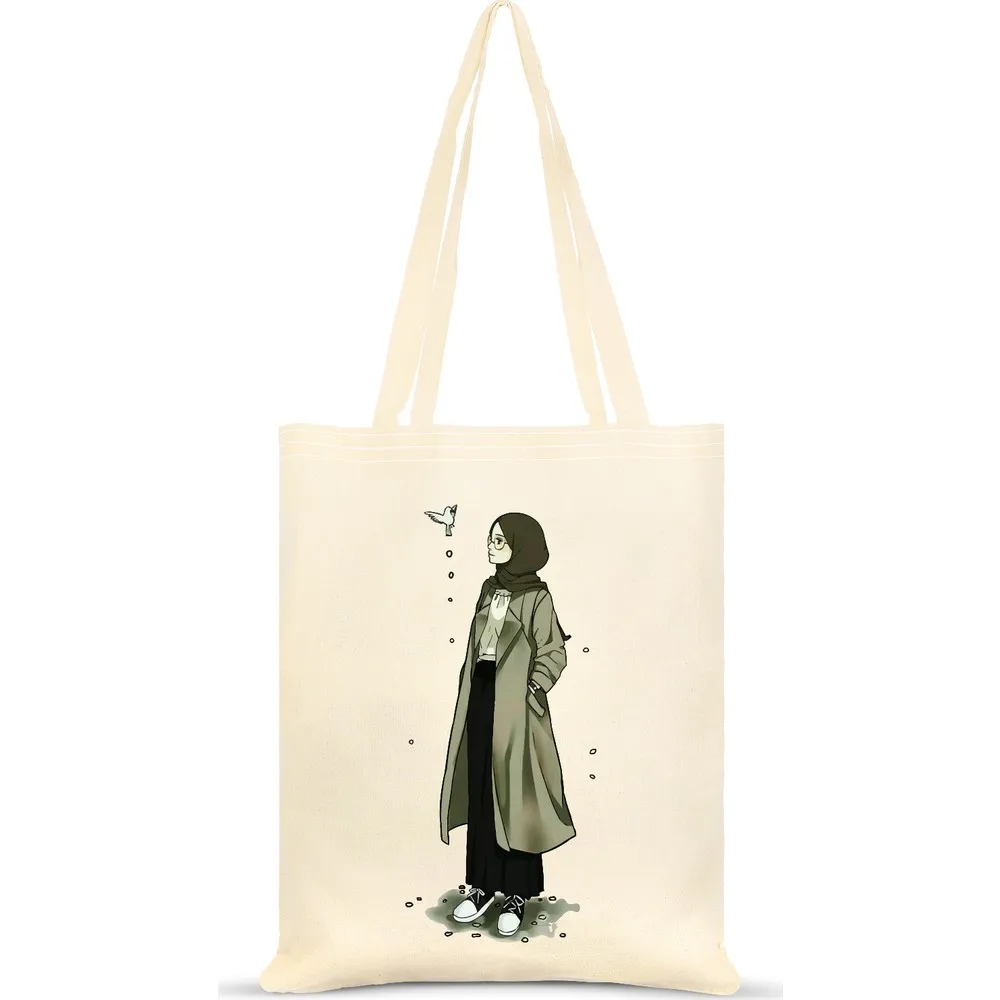 

Модная трендовая вместительная сумка через плечо muslmenin, тканевая Хлопковая Сумка-тоут, многоразовая сумка для покупок для женщин 2021, пляжные сумки для покупок