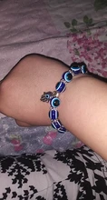 De moda de Color de plata azul de mal de ojo Hamsa la mano de Fátima Palm pulseras para las mujeres de la pulsera del encanto de estilo étnico joyería hecha a mano