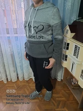 Chándal de invierno para mujer, conjunto de 2 piezas, Sudadera con capucha y pantalones deportivos