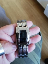 Reloj de lujo para amantes de los hombres y las mujeres de acero inoxidable azul binario luminoso LED pantalla electrónica relojes deportivos de moda para mujeres