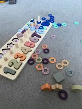 Juguetes Montessori de madera para niños, tablero educativo de ayuda para enseñanza, geometría, juego de juguetes digitales para bebés, preescolar