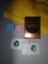 2 unids/par lentillas de disfraz de Halloween de Color de lente de contacto para los ojos lentes de Color rojo azul pequeño diablo Anime lente de contacto