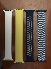 Solo bucle para reloj Apple Watch banda 44mm 40mm, 42mm, 38mm transpirable elástico de la correa banda pulsera de silicona iWatch Serie 3 4 5 SE 6 Correa