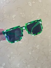 WarBLade-gafas de sol de tamaño más pequeño para niños y niñas, lentes de sol infantiles con forma de píxel, mosaico, regalo para niños, fietsbril