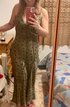 TRAF-vestido Midi Vintage de lunares para Mujer, Vestidos con tirantes finos cruzados, espalda descubierta