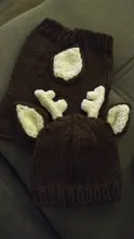 Accesorios de fotografía recién nacido, sombrero de bebé con diseño de ciervos, hecho a mano, Crochet, disfraz de venado, gorros de punto y pantalones