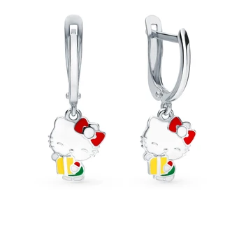 Silver earrings with enamel sunlight sample 925
Silver earrings with enamel sunlight sample 925