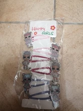 LOL Surprise-horquilla de muñeca de goma, accesorios para el cabello, estampado de resina de dibujos animados, tocado para niña, 6 uds.