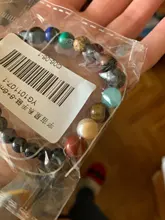 Pulsera de piedras naturales para hombre y mujer, brazalete de cuentas con sistema Solar, Chakra, Yoga, para amantes de los ocho planetas