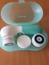 Cepillo eléctrico de silicona para limpieza Facial, cepillo limpiador de poros faciales, masajeador con Estuche De Viaje