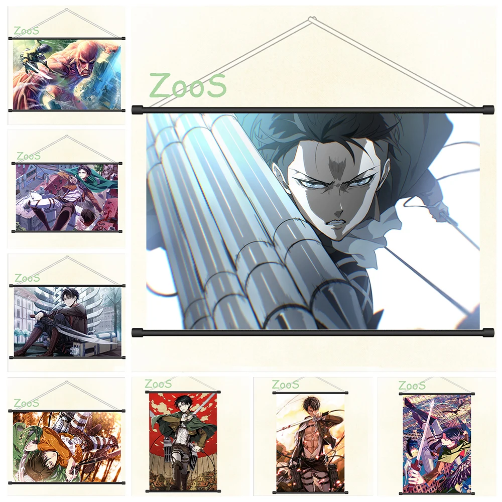 

Attack on Titan Levi·Ackmen Decoration Picture Mural Anime Scroll Painting Cartoon Comics Poster Canvas Wallpaper Prints Gift