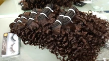 Hair-Bundles Human-Hair-Extensions Calla Kinky Curly Dark-Brown Double-Draw Natural Weft