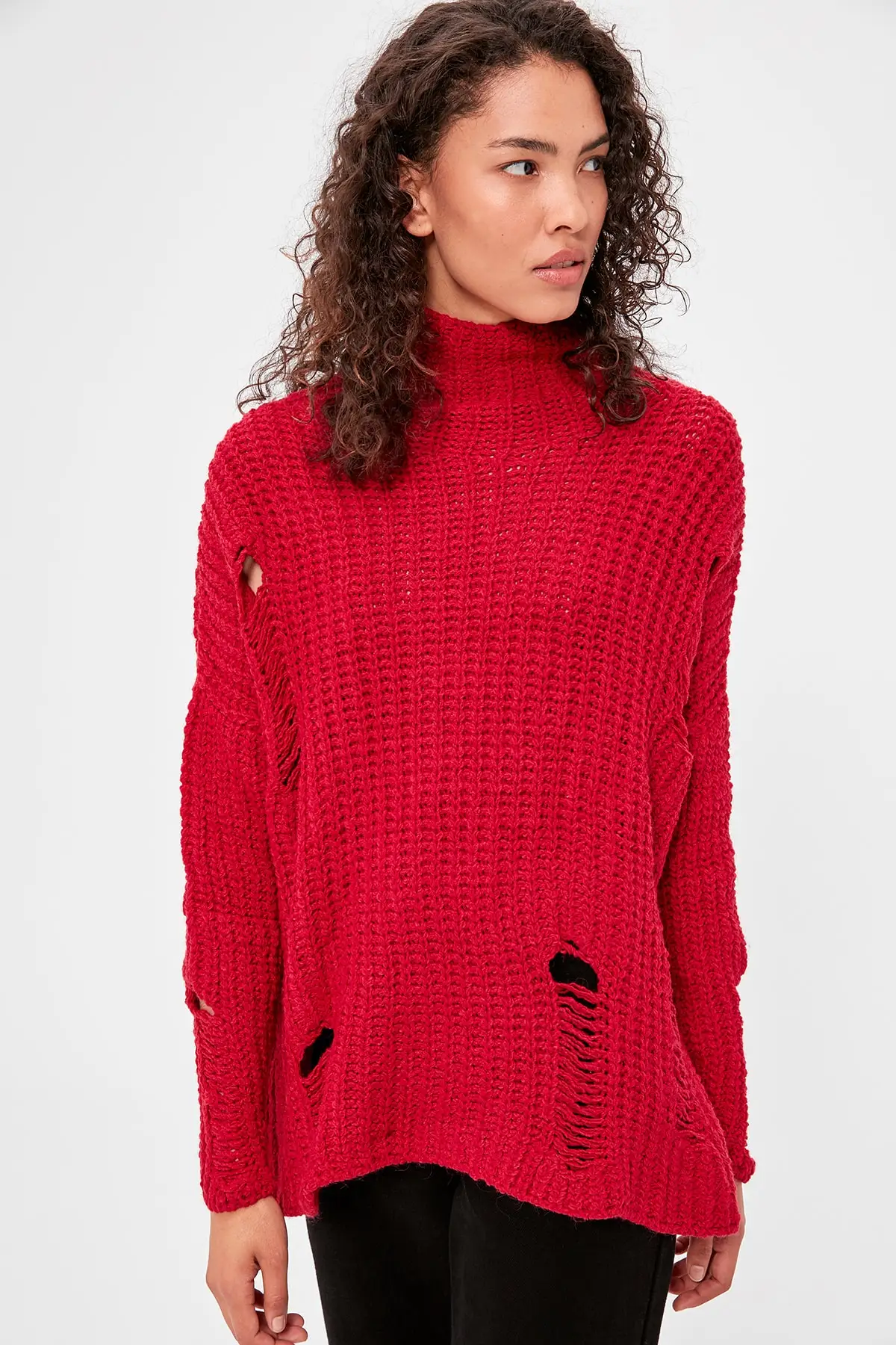 Trendyol Ripped Detailed Knitwear Sweater TWOAW20KZ0857 
Trendyol Ripped Detailed Knitwear Sweater TWOAW20KZ0857