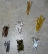 Agujas de cabeza plana de 16-50mm, surtido de 200 unidades, suministros de cuentas para fabricación de joyas, accesorios para pendientes Diy