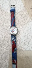 Reloj de dibujos animados para niños, reloj de cuarzo con correa de cuero de Spiderman, el mejor reloj de pulsera de regalo para niños