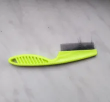 Peine multicolor para peluquería de mascotas, cepillo de pulgas para cachorros, peines de pelo de acero inoxidable, suministros de limpieza de perro y gato