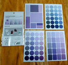 Journamm-pegatinas de índice de color de lunares morandy, Bloc de notas, álbum de recortes, diario, creación de tarjetas felices, decoración, pegatinas de sellado, 76 Uds.
