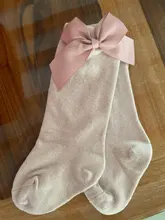 2020 calcetines de niñas bebé nuevo niños chica lazo grande hasta la rodilla largo suave calcetines Bowknot 100% algodón 0-3 años calcetines recién nacido