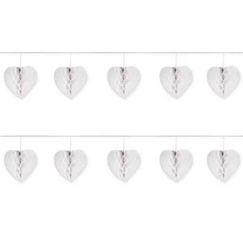 Garland white hearts honeycomb for birthday party decoration, communes, anniversaries, kids
Garland white hearts honeycomb for birthday party decoration, communes, anniversaries, kids