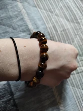 Brazalete de ojo de tigre Natural para Hombre y mujer, hilo de 4/6/8/10/12/14mm, 100%, accesorios de joyería para Hombre