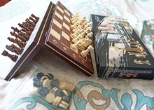 Juego de ajedrez de madera Super magnético, damas de Backgammon, juego de ajedrez antiguo 3 en 1, pieza de ajedrez de madera y tablero de ajedrez