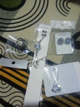 Conjunto de joyería de cristal blanco para mujer, Simple, pendiente de tuerca de Color dorado y plateado para mujer, anillo, pulsera, collar de cadena de boda