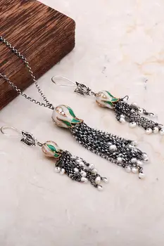 Enameled the Laleli Design Long Necklace Double Set 2036Hand Made Silver Jewellery Set
Enameled the Laleli Design Long Necklace Double Set 2036Hand Made Silver Jewellery Set