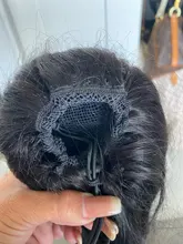 Extensiones de cabello humano con Coleta, coleta con Clip, coleta recta, Remy, brasileño, para Afroamericana