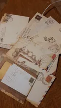 Lote de 12 unidades de sobres de papel Kraft clásico, Mini sobres de Estilo Vintage europeo para tarjetas, regalo para álbumes de recortes