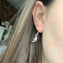 Abalorios de cara de luna de 15 Uds., colgantes de Color plata antigua de 19x9mm, fabricación artesanal, búsqueda de joyería tibetana