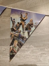 Fortnite-Soporte de bandeja de vasos de papel para pastel, accesorios de fiesta de juguete, artículos de vajilla, Decoración de cumpleaños para niños, juguetes de dibujos animados, regalo