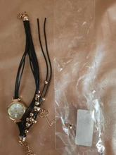 Pulsera de cuero con diamantes de imitación para mujer, de estilo elegante reloj de pulsera femenino, delicado y a la moda, color blanco