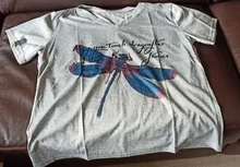 #4 De las mujeres De gran tamaño camisa holgada con cuello en V manga corta Blusas Tops, Blusas De Mujer De Moda Vintage 2020 Рубашка Женская