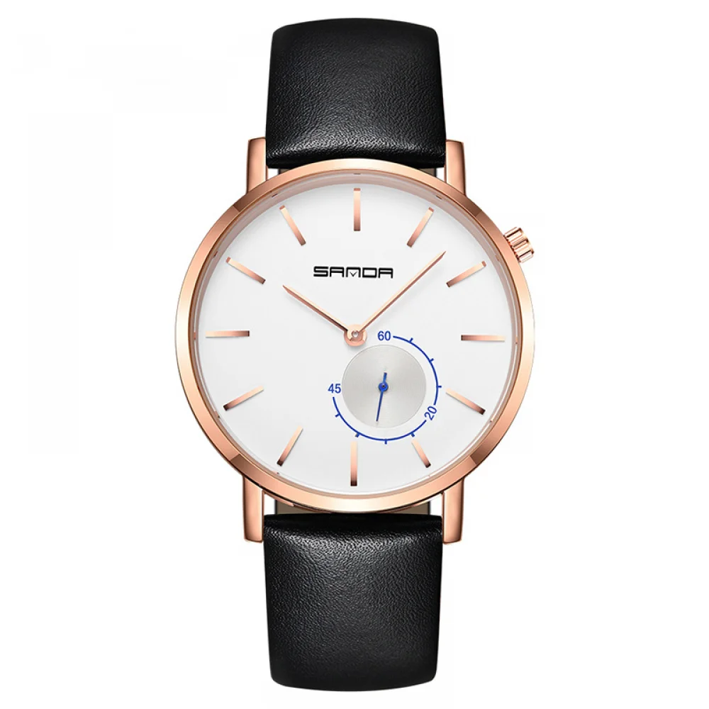 SANDA Trendy Simple Sport Watch Leisure Watch Fashion Luxury Trend Alloy Case Leather Strap 30M Waterproof Business Quartz Watch
SANDA Trendy Simple Sport Watch Leisure Watch Fashion Luxury Trend Alloy Case Leather Strap 30M Waterproof Business Quartz Watch