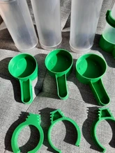 Alimentador de aves, bebedero para mascotas, Clip para equipo agrícola, tamaño: M, 4 unids/lote